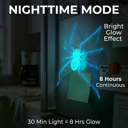 Glow In The Dark Spider Fridge Magnet | Halloween Prank Decor Novelty Fridge Magnet Peaceful Pleasures Health and Wellness