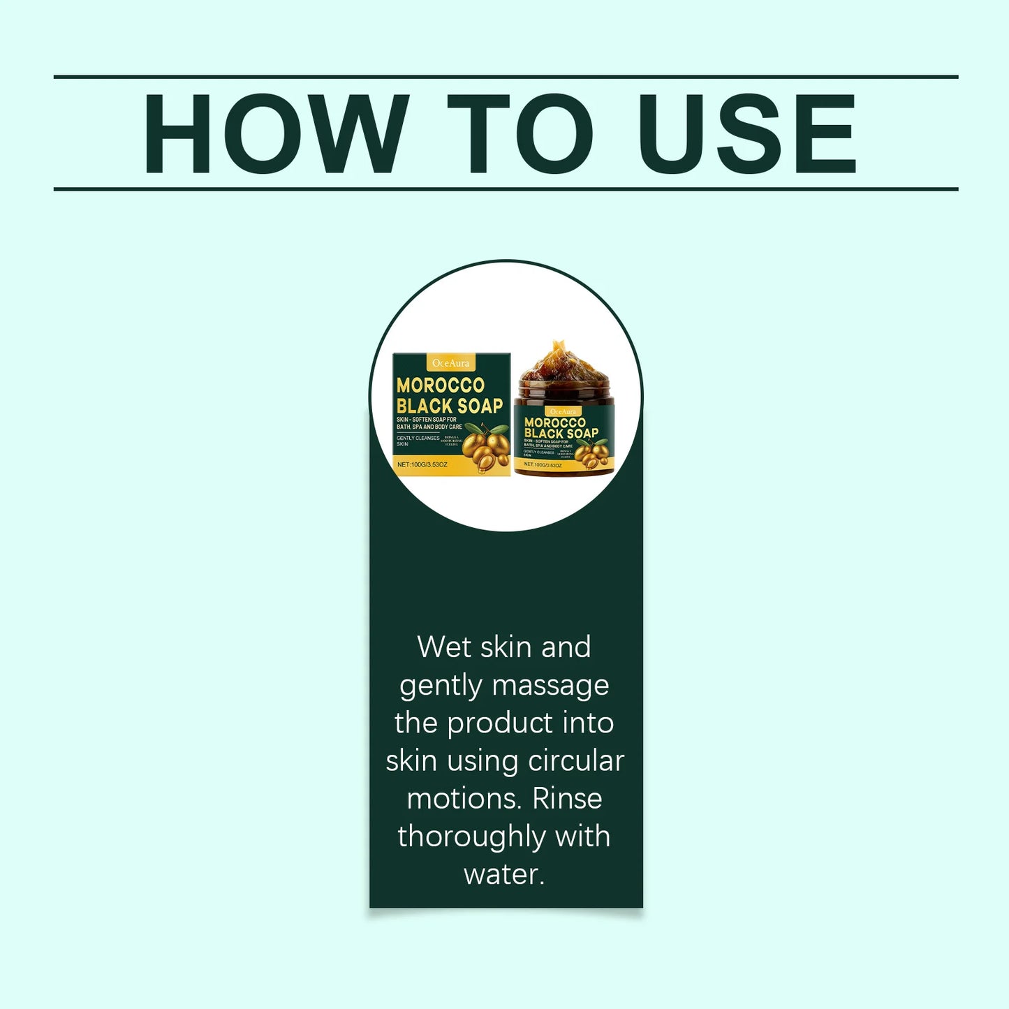 Oceaura Black Bathing Soap – Moisturizing Pore-Cleansing Bar