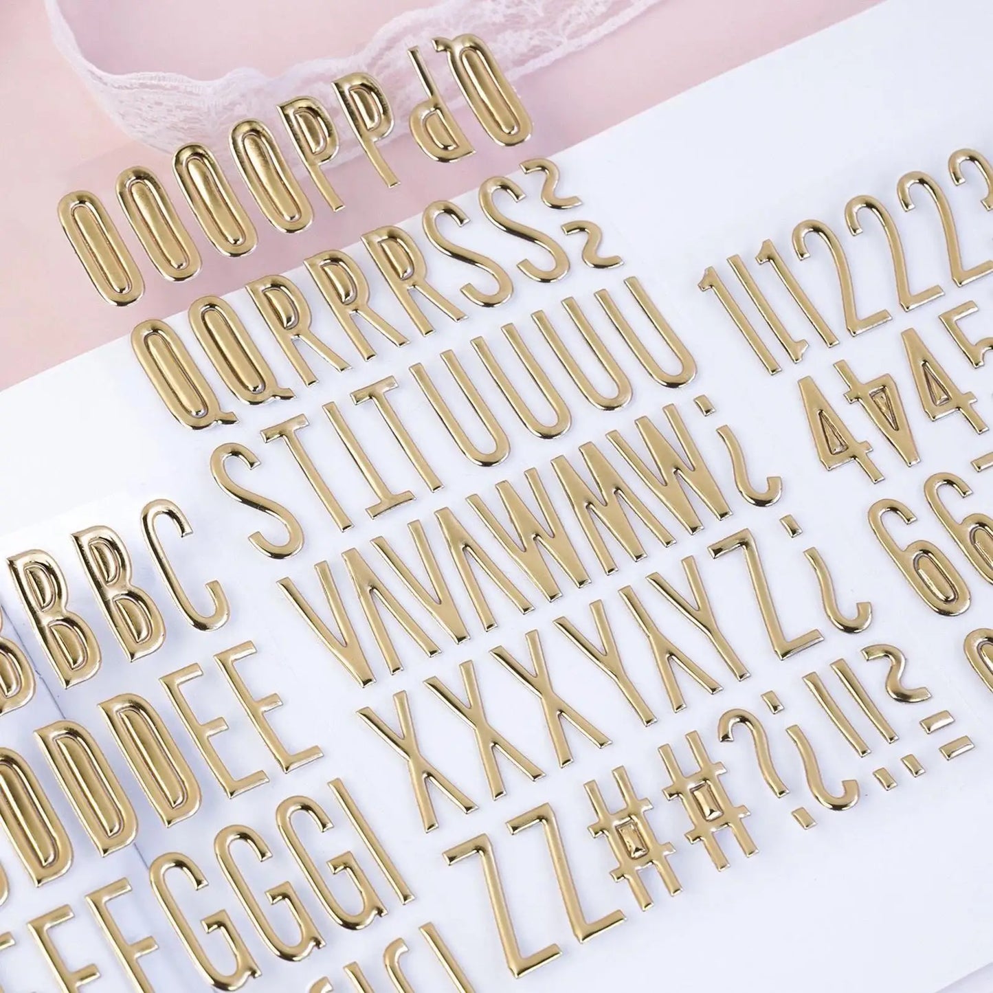 Waterproof Gold Letter Stickers DIY Me&tallic Alphabet & Number Decals Vinyl Stickers For Scrapbooking, Windows, Cars & Signs Peaceful Pleasures Health and Wellness