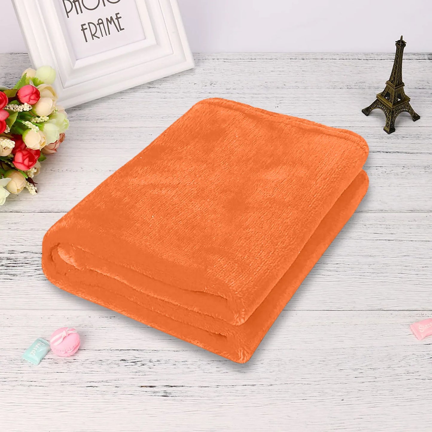 Soft Coral Fleece Throw Blanket – Cozy Sofa & Bed Cover