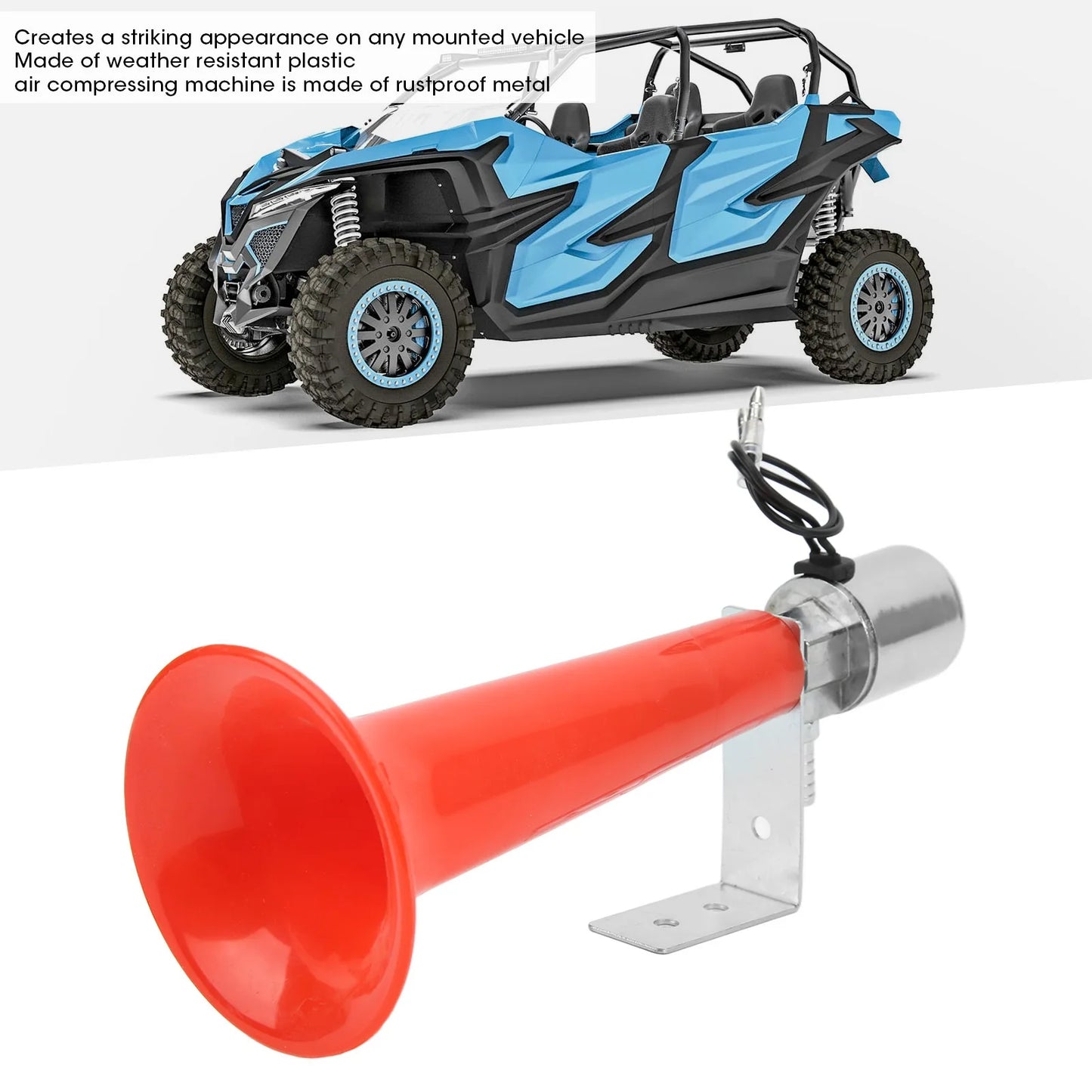 180DB Red Air Horn Universal Purpose 12V 24V Caravan Pressure Whistle