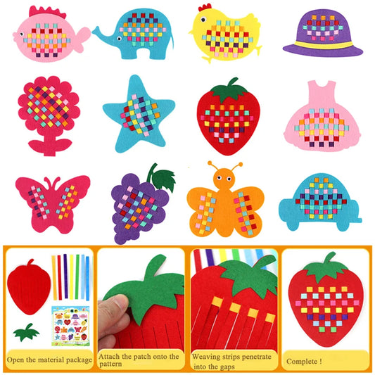 Children's Handmade Weaving Toys Cartoon Chicken Flower Fruit Fish Peaceful Pleasures Health and Wellness