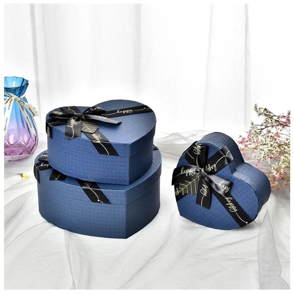 Heart-Shaped Gift Box with Silk Bow Ribbon | Valentine's & Party