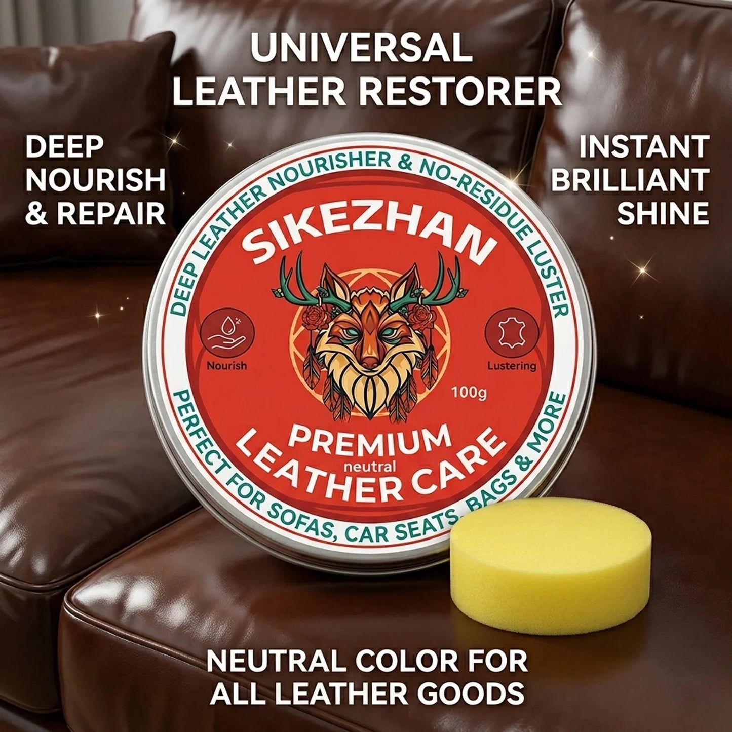 Leather Conditioner & Cleaner Cream – Restores Shine 100g