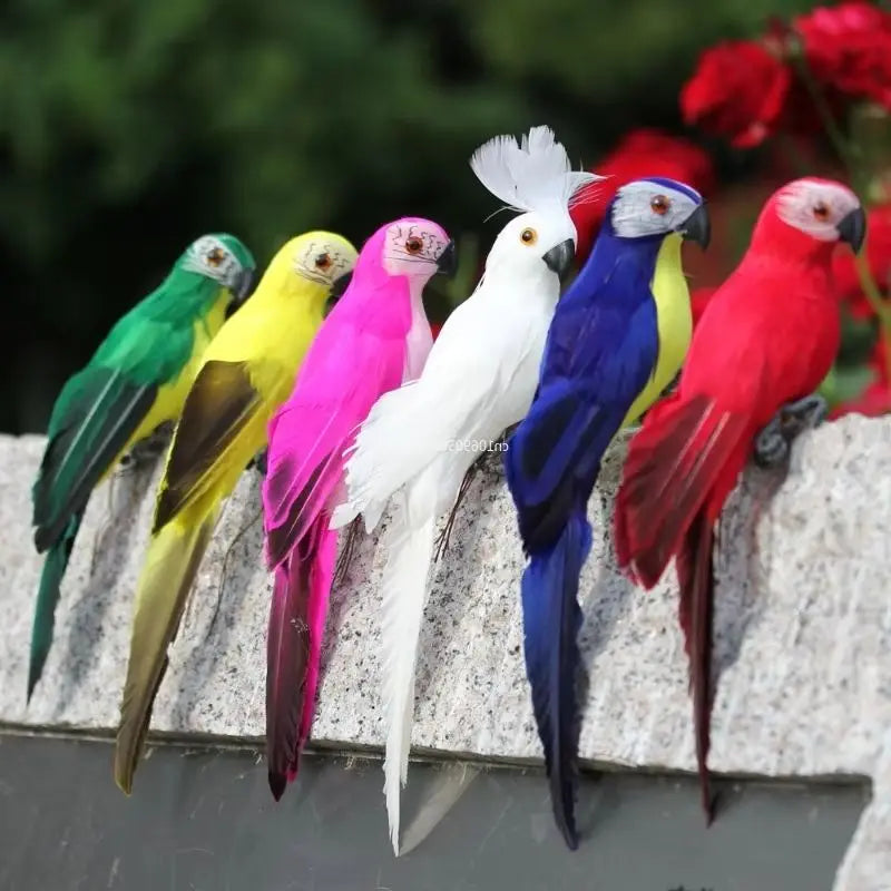 Simulation Parrot Foam Imitation Garden Ornament 25/35cm Artificial Fake Feathered Bird Shoulder Pirate Decoration Home Decor Peaceful Pleasures Health and Wellness