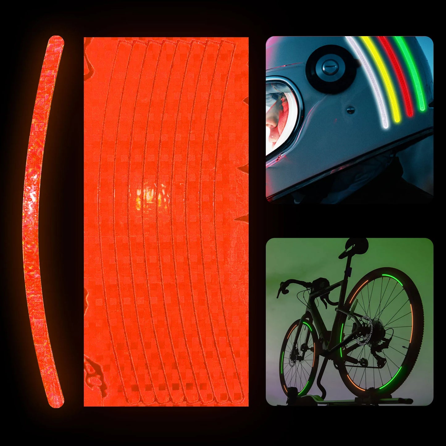 Reflective Stickers Made,Super Reflection, Safety Reflective Tape for Car Trailer Truck Bike Motorcycle Peaceful Pleasures Health and Wellness Orange 1PCS