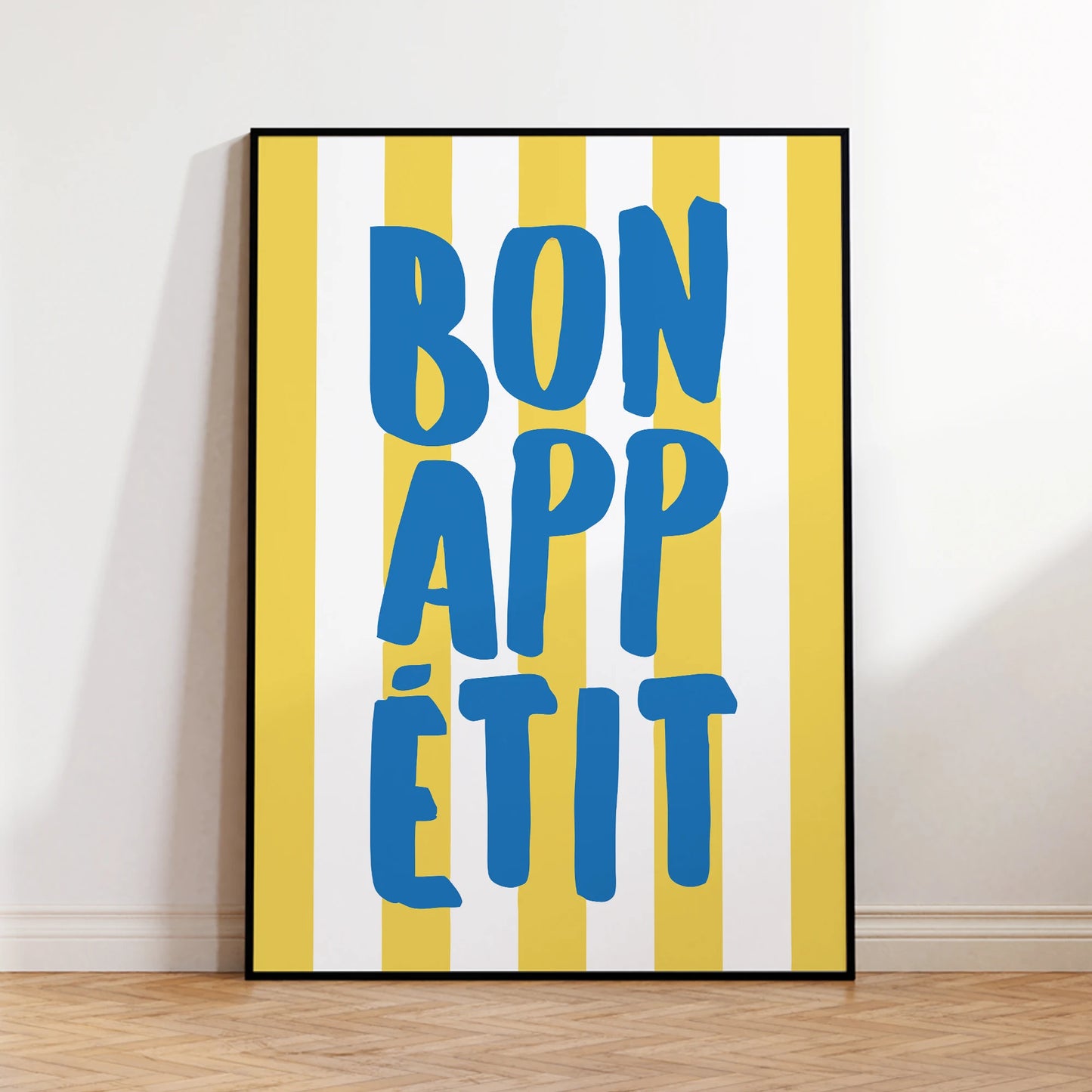 Bon Appétit Canvas Wall Art | Blue Font Kitchen & Dining Decor