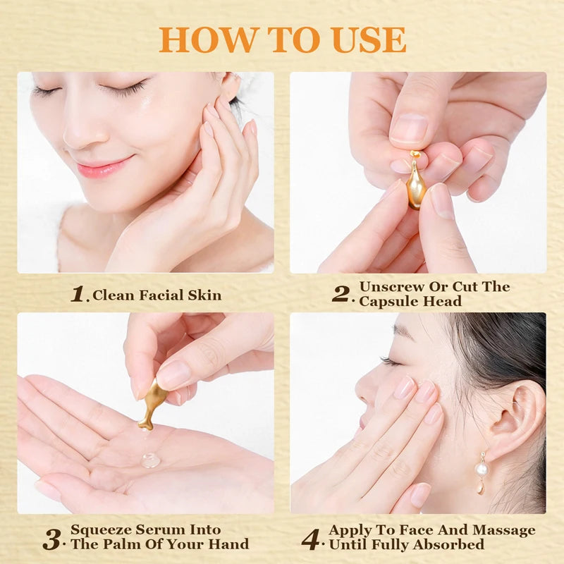 Portable Vitamin E Hydrating Essence Capsules, Nourishing Moisturizing Facial Serum, Deep Replenish Water Skin Care Capsules Peaceful Pleasures Health and Wellness