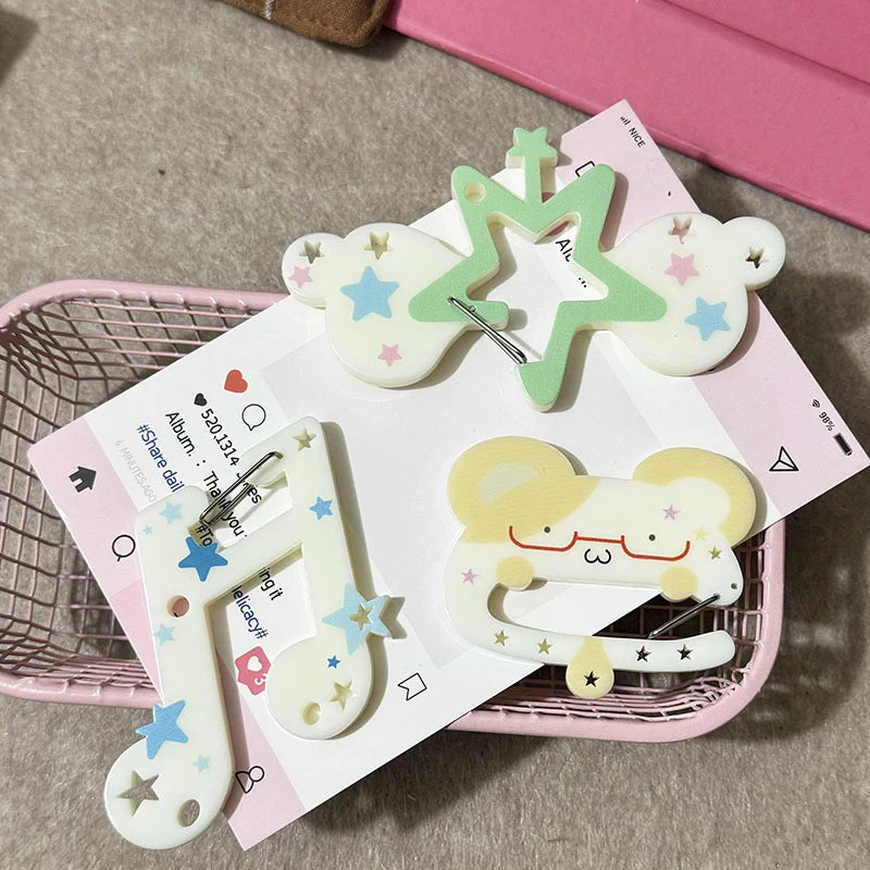 Korean Bag Charm Carabiner Clip – Acrylic Keychain Pendant