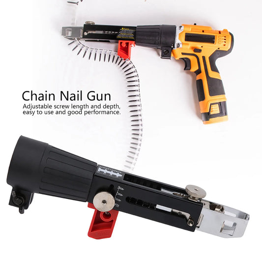 Automatic Screw Gun Automatic Chain Nail Gun Electric Drill Screw Tightening Equipment Woodworking Tool Automatic Chain Nail Gun Peaceful Pleasures Health and Wellness