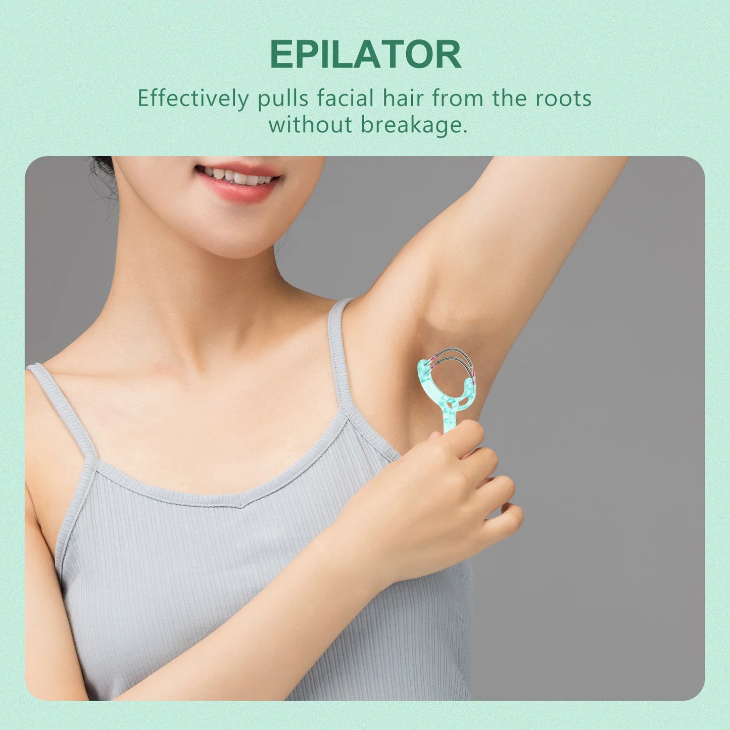 Spring Facial Hair Epilator – Portable Painless Hair Remover