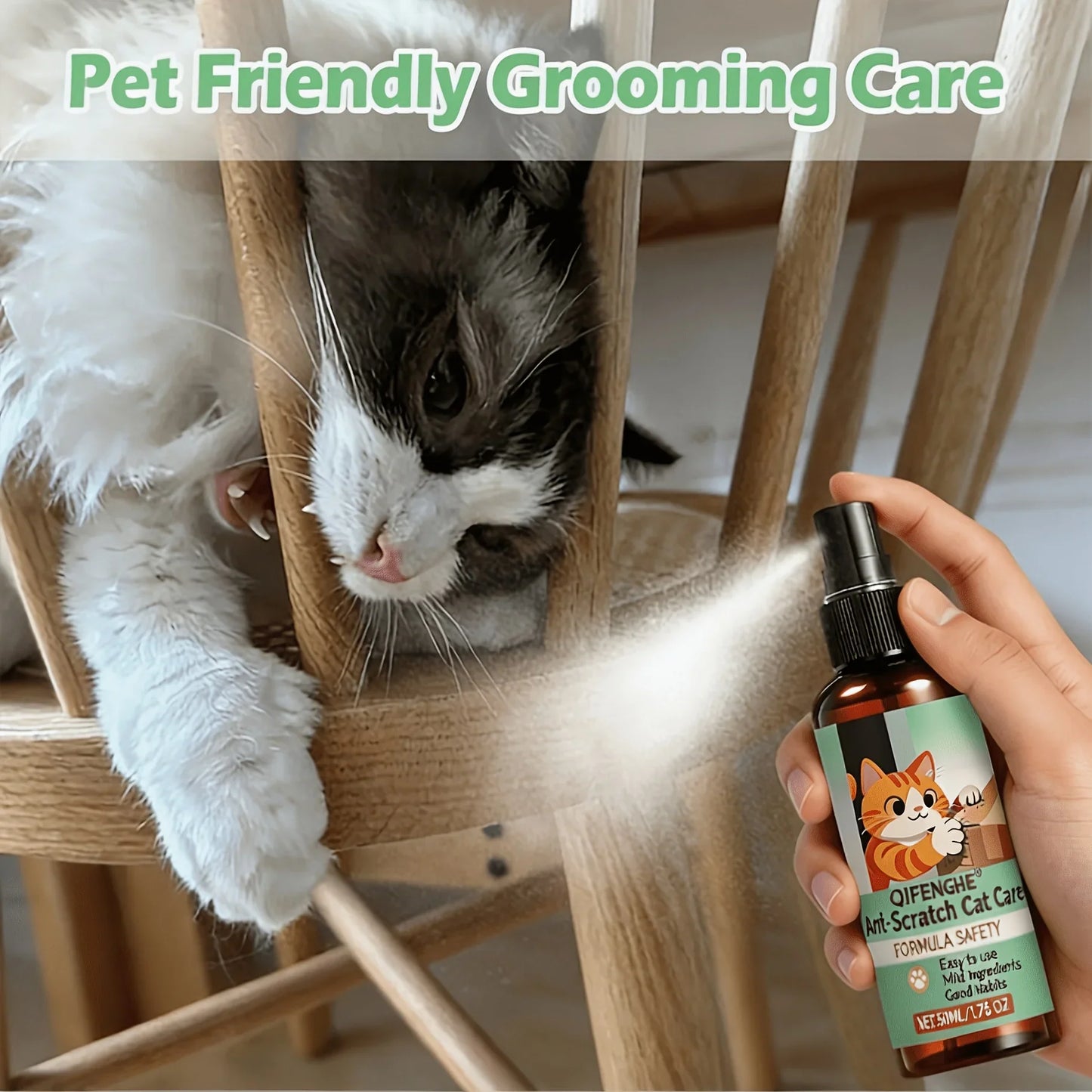 Cat Anti-Scratch Deterrent Spray | Safe, Fresh Scent Formula