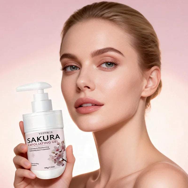 YUITIKUE Sakura Face Exfoliating Gel 100g – Gentle Daily Cleanser