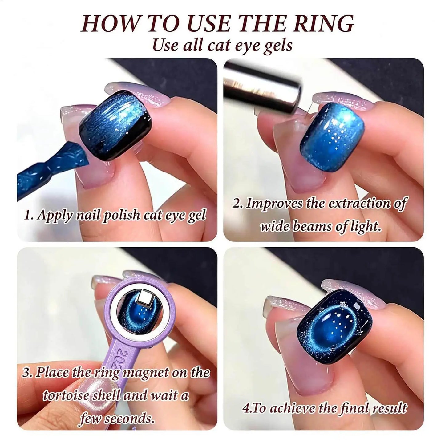 Cat Eye Nail Magnet Tool | DIY Gel Polish Ring Pattern