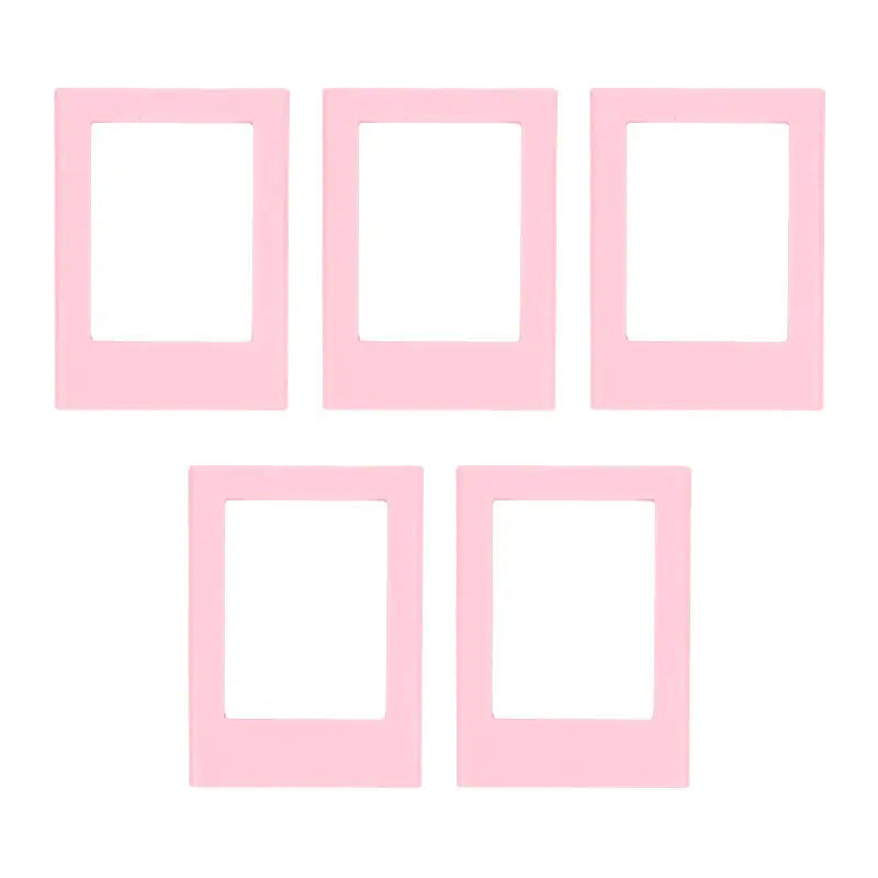 5PCS 3 Inch Magnetic Photo Frame Small Creative Magnet Picture Frames for Desktop Display Home Office Ornament Peaceful Pleasures Health and Wellness 5pcs pink