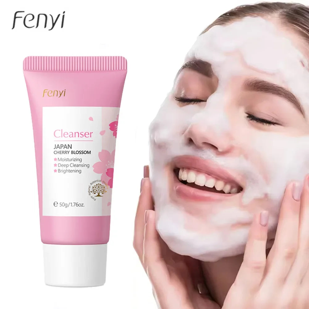 Sakura Foam Facial Cleanser – Brightening & Acne Control 50g Peaceful Pleasures Health and Wellness
