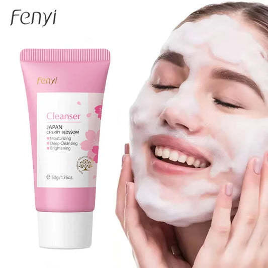 Sakura Foam Facial Cleanser – Brightening & Acne Control 50g Peaceful Pleasures Health and Wellness