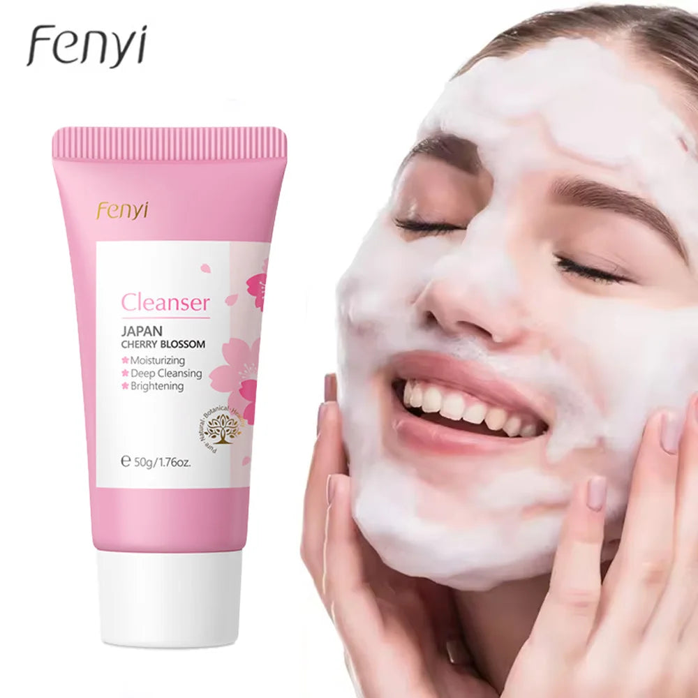 Sakura Foam Facial Cleanser – Brightening, Acne & Oil Control