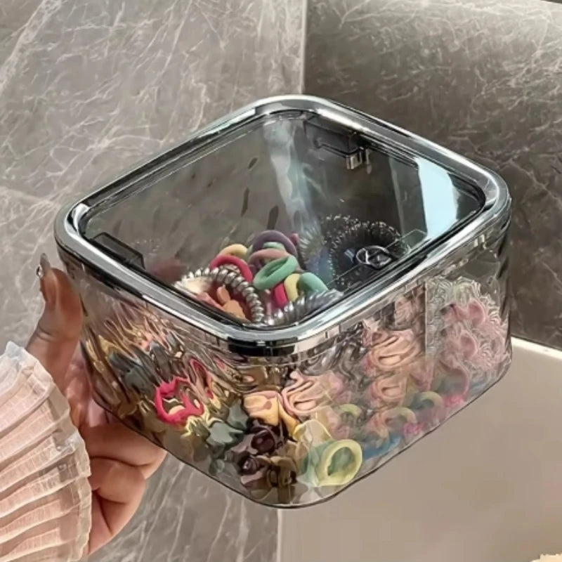 High end transparent acrylic multifunctional storage box, hair accessories, rubber bands, jewelry storage, cotton swab storage Peaceful Pleasures Health and Wellness