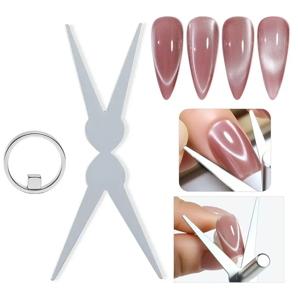 Cat Eye Nail Magnet Tool Set – Heart & French Tip Manicure