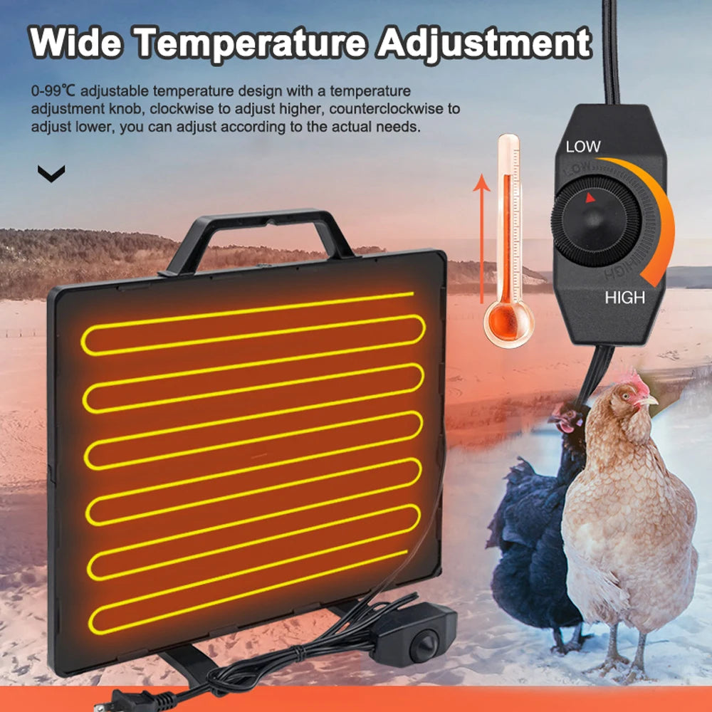 160W Poultry Heating Panel 0-99 Temperature Winter Farm Radiant Board