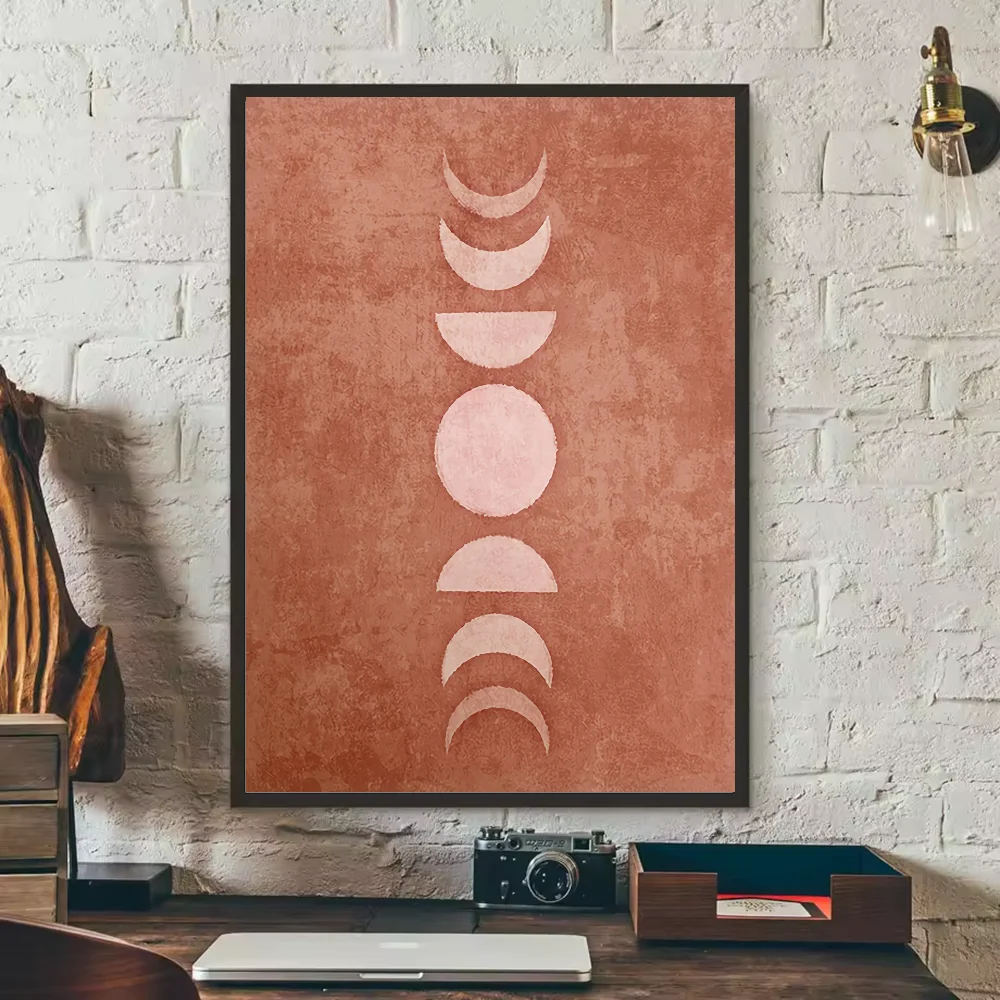 Abstract Sun Moon Woman Wall Poster | HD Waterproof PVC Art Wall Art Poster Peaceful Pleasures Health and Wellness z4 21X30cmNoframe