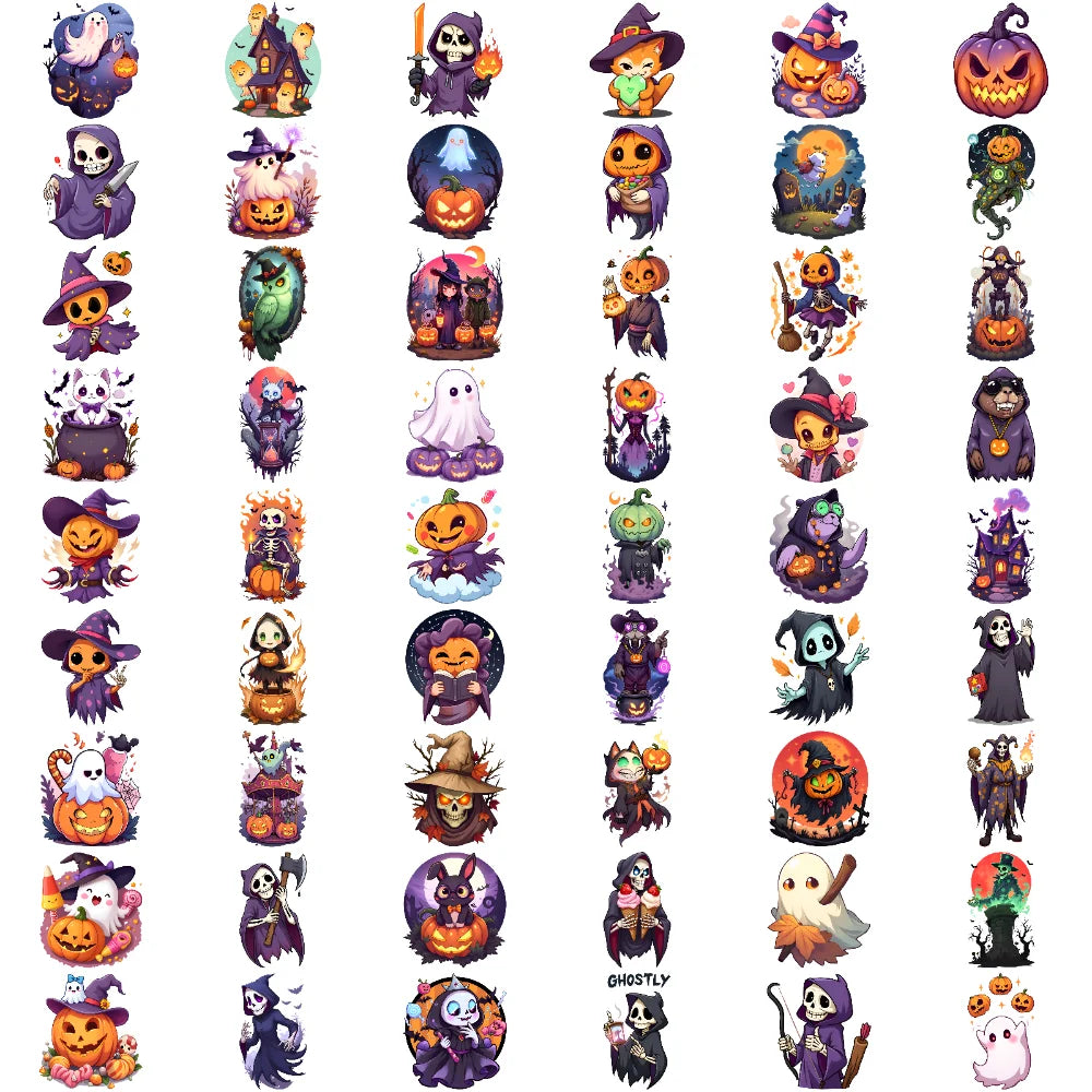 54pcs Halloween Temporary Tattoo Stickers – Waterproof Body Art
