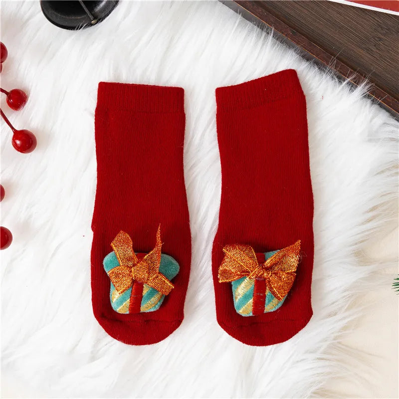 Christmas Baby Socks | Thick Cotton Anti-Slip Toddler Socks