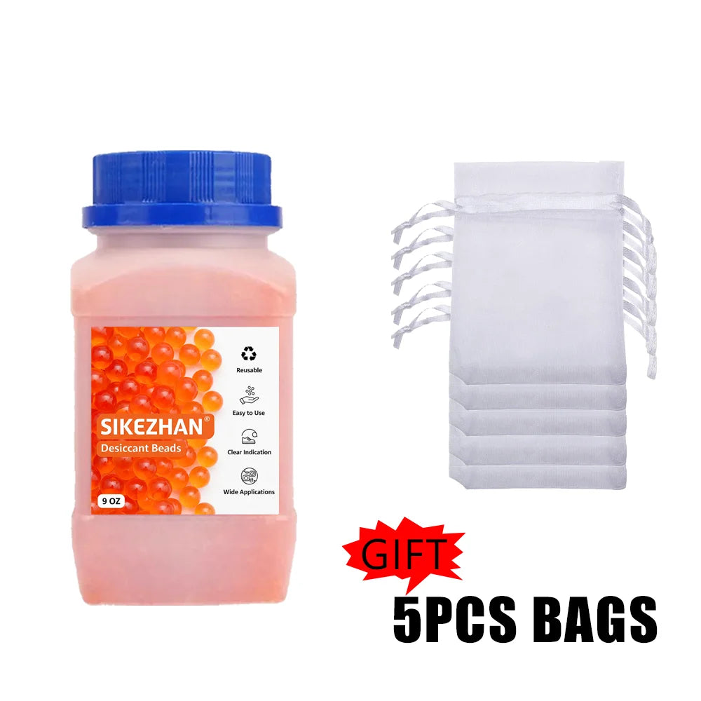 Reusable Indicating Silica Gel Beads Blue Orange Desiccant Moisture Absorber for 3D Printer Filament Electronics Storage Box Peaceful Pleasures Health and Wellness Orange-9oz