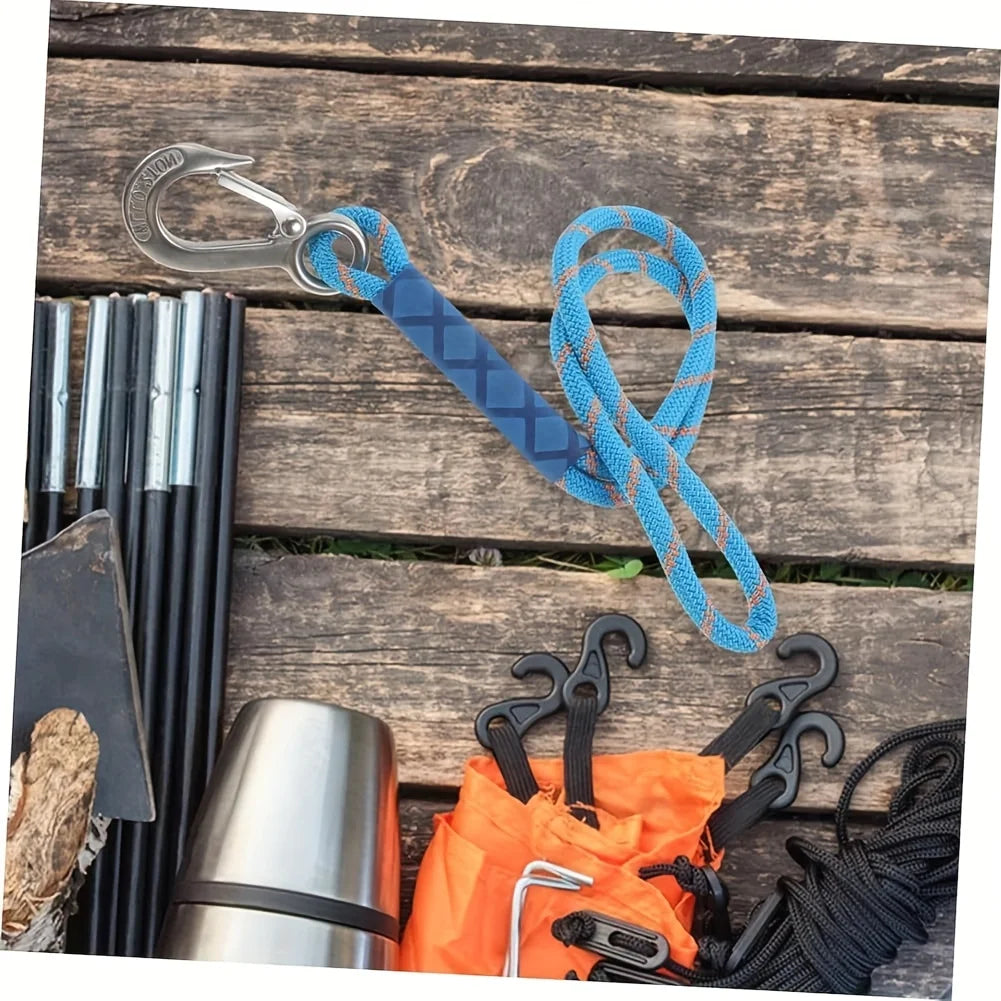 Heavy Duty Nylon Sling with Metal Hook - Wear-resistant - Suitable for Outdoor Hammocks, Tree Swings, and Patio Chairs Peaceful Pleasures Health and Wellness
