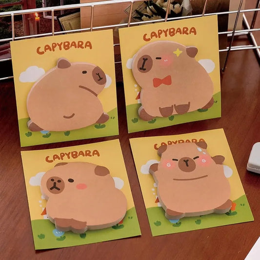Cute Capybara & Dolphin Sticky Notes – 30 Sheet Memo Pads Sticky Note Pads Peaceful Pleasures Health and Wellness