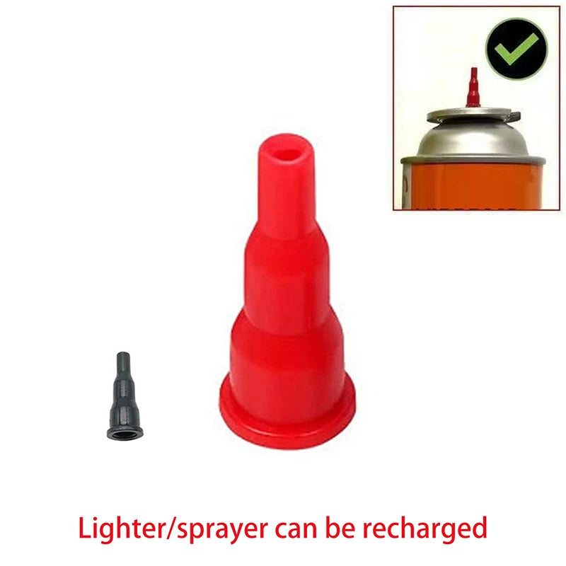 Red Black Butane Nozzle Adapter Convert Cassette Tank Into Inflatable Tank Gas Nozzle Connector Universal Refill Adapter Peaceful Pleasures Health and Wellness