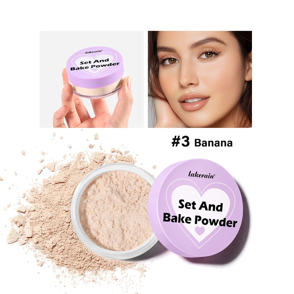Lakerain Loose Setting Powder – Matte Oil Control, All Skin Types