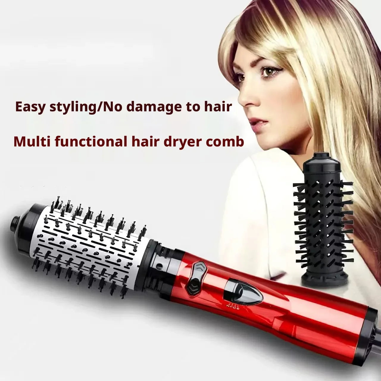 Negative Ion Automatic Curling Comb 3 in 1 Wave Big Curly Hair Straightener Hot Air Brush High Wind Blow Dry Brush Hair Care Peaceful Pleasures Health and Wellness