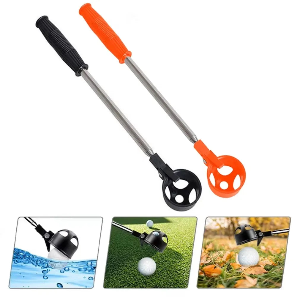 Golf Ball Retriever for Water Telescopic Portable Golf Ball Picker Steel Golf Ball Pick Up Grabber With Automatic Locking Scoop Peaceful Pleasures Health and Wellness