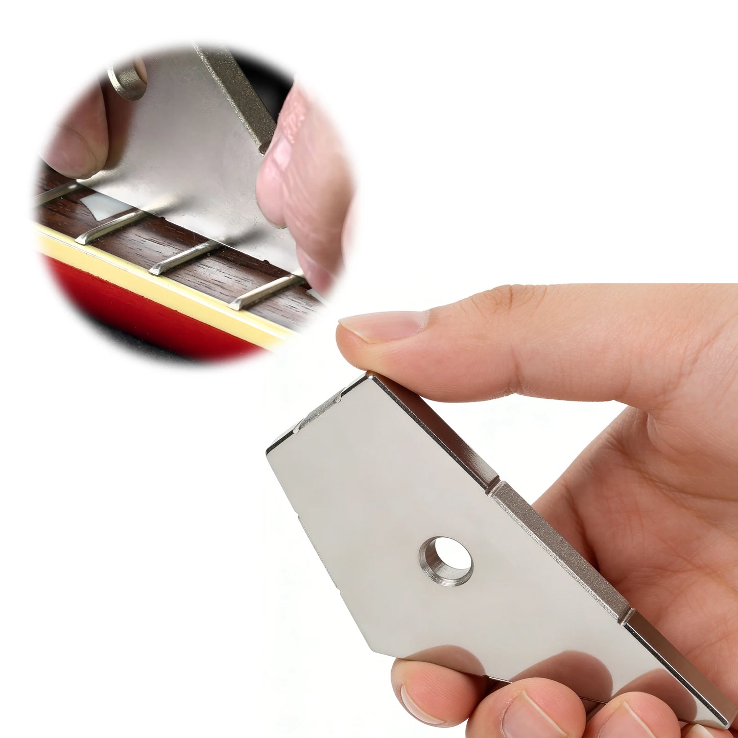 Guitar Fret Leveller Guitar Fret Adjustment Tool Fret Kisser Fret Leveling Tool for Guitar Enthusiasts & Long Lasting Use Peaceful Pleasures Health and Wellness