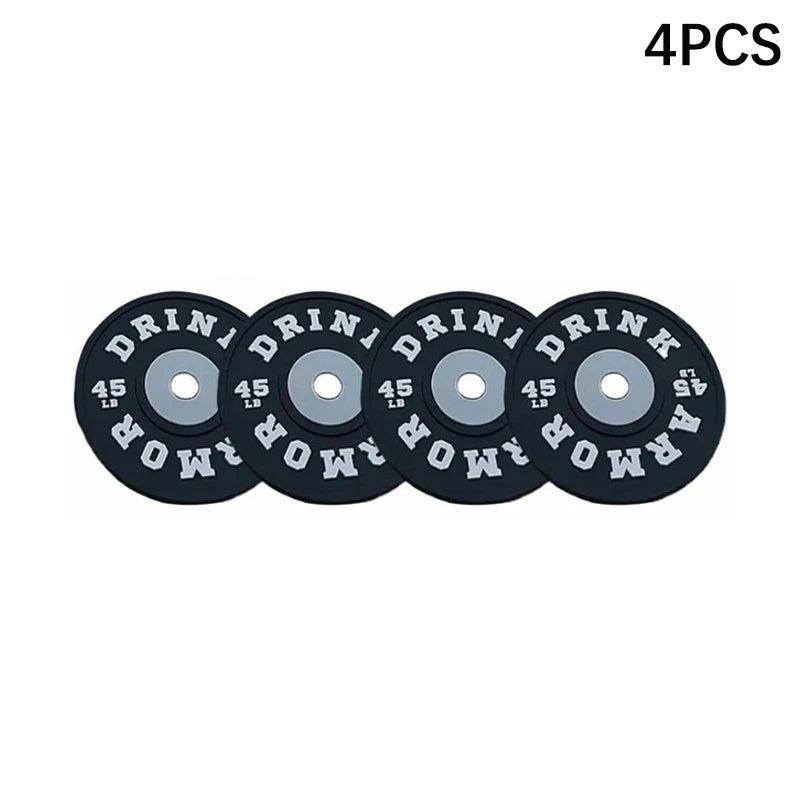 4-Pack Gym Weight Plate Silicone Coasters – BPA Free Non-Slip