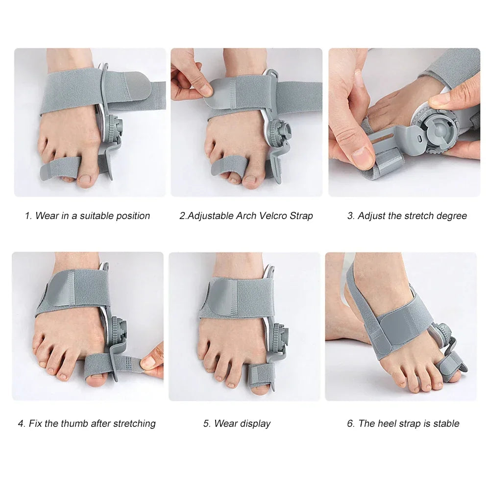 2-in-1 Bunion Corrector – Adjustable Toe Splint for Hallux Valgus Bunion Corrector Brace Peaceful Pleasures Health and Wellness