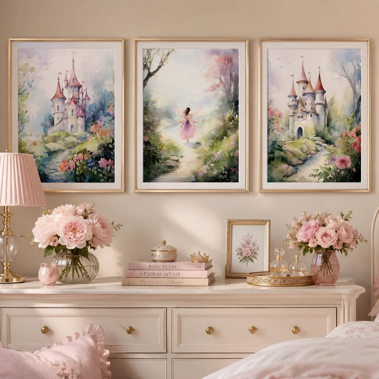 Nordic Dreamy Castle Canvas Wall Art for Kids Nursery Decor Canvas Wall Art Peaceful Pleasures Health and Wellness