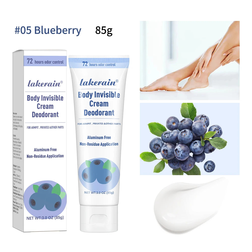 Perfume Cream Deodorant Cream Long Lasting Fragrance Blueberry Strawberry Fruit Fragrance Oil Aroma Cooling armpit Cream Peaceful Pleasures Health and Wellness 5Blueberry