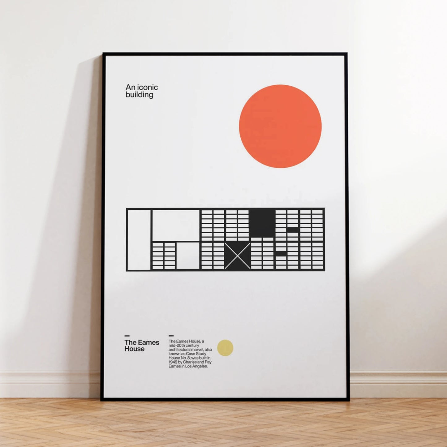 Eames House Minimalist Canvas Wall Art Print Poster | Home Decor