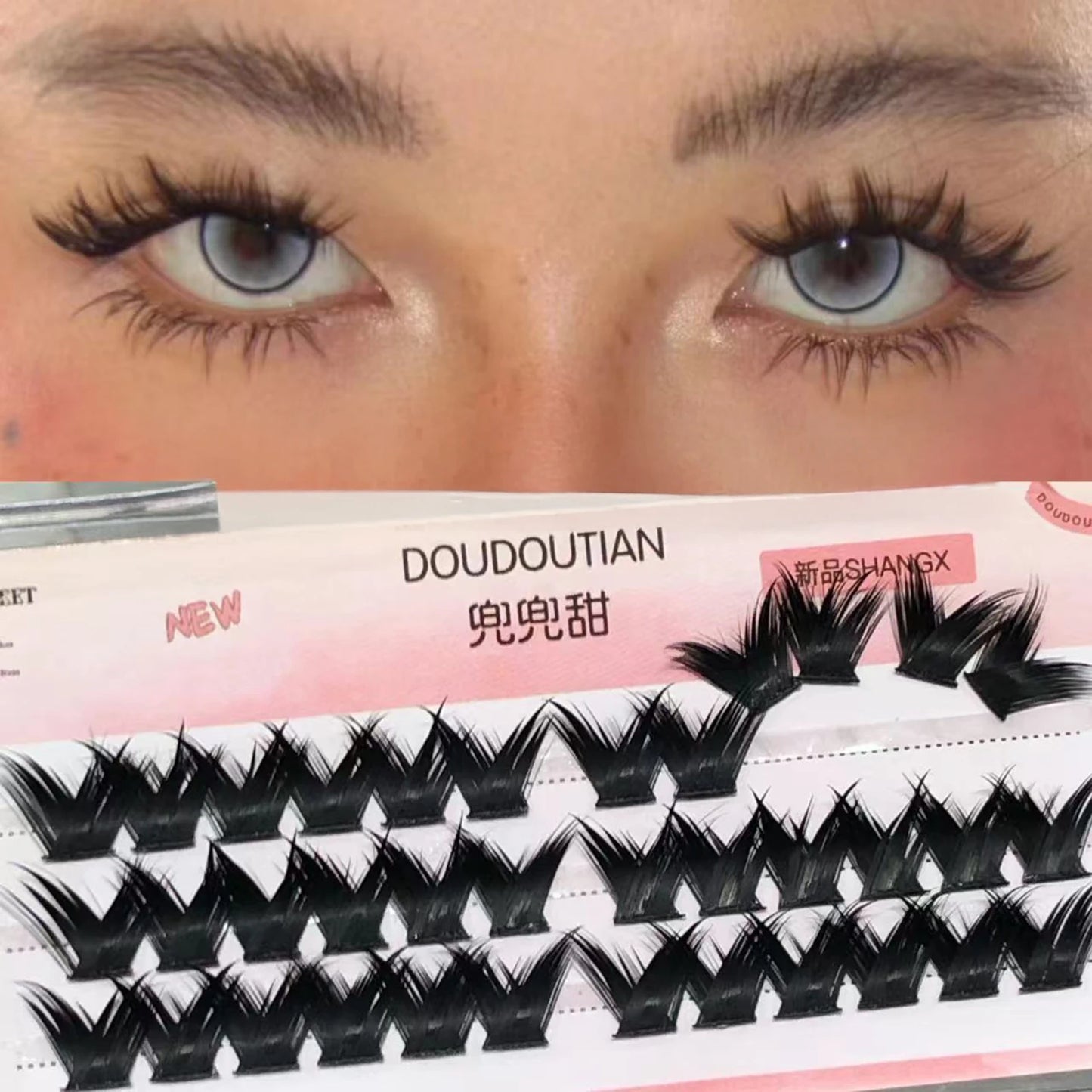 Devil Eyelash Clusters – Eye-Lifting Wispy Fake Lashes