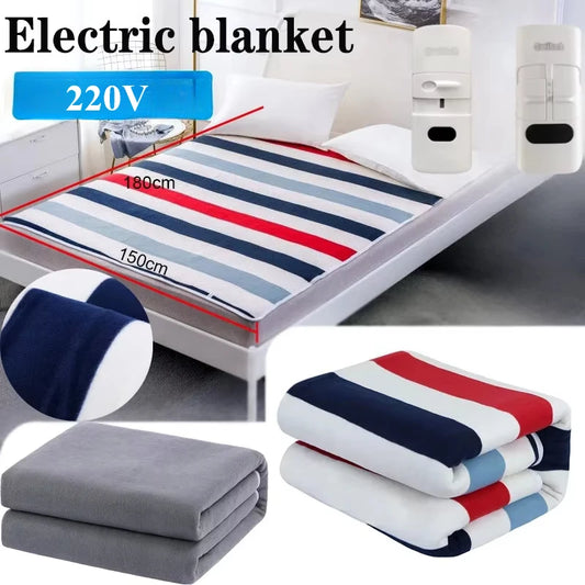 220V Electric Blanket Thicker Heater 70x150cm Thermal Mattres Heated Bed Warmer Electric Blanket Timer Heated Pad for Winter Pad Peaceful Pleasures Health and Wellness