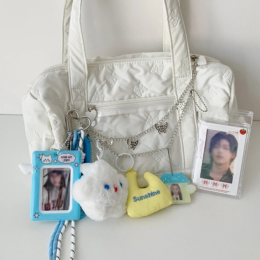 Sweet Cool Double Layered Love Chain Bag Buckle Student DIY Star