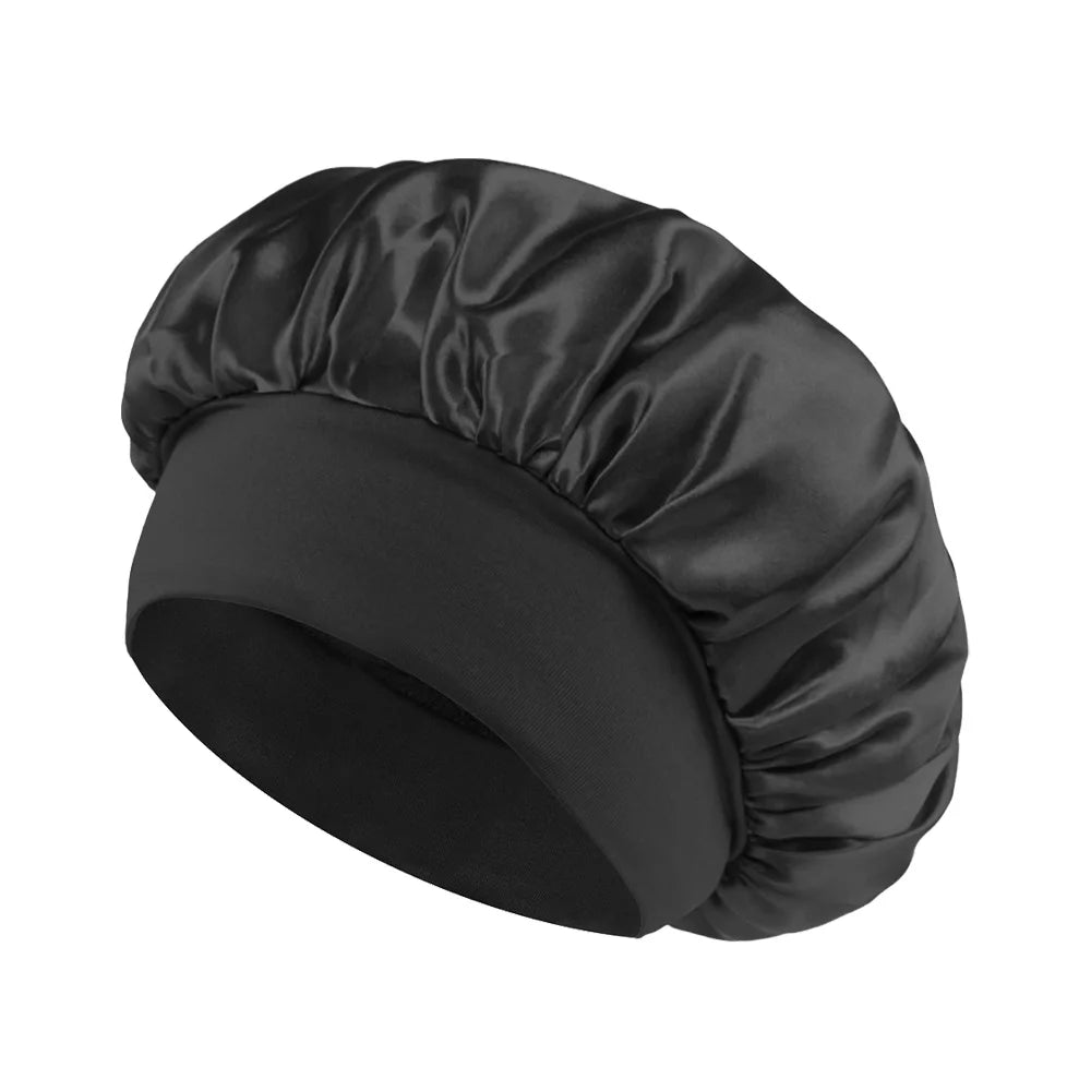 Kids Satin Sleep Cap – Elastic Turban Bonnet for Hair Care