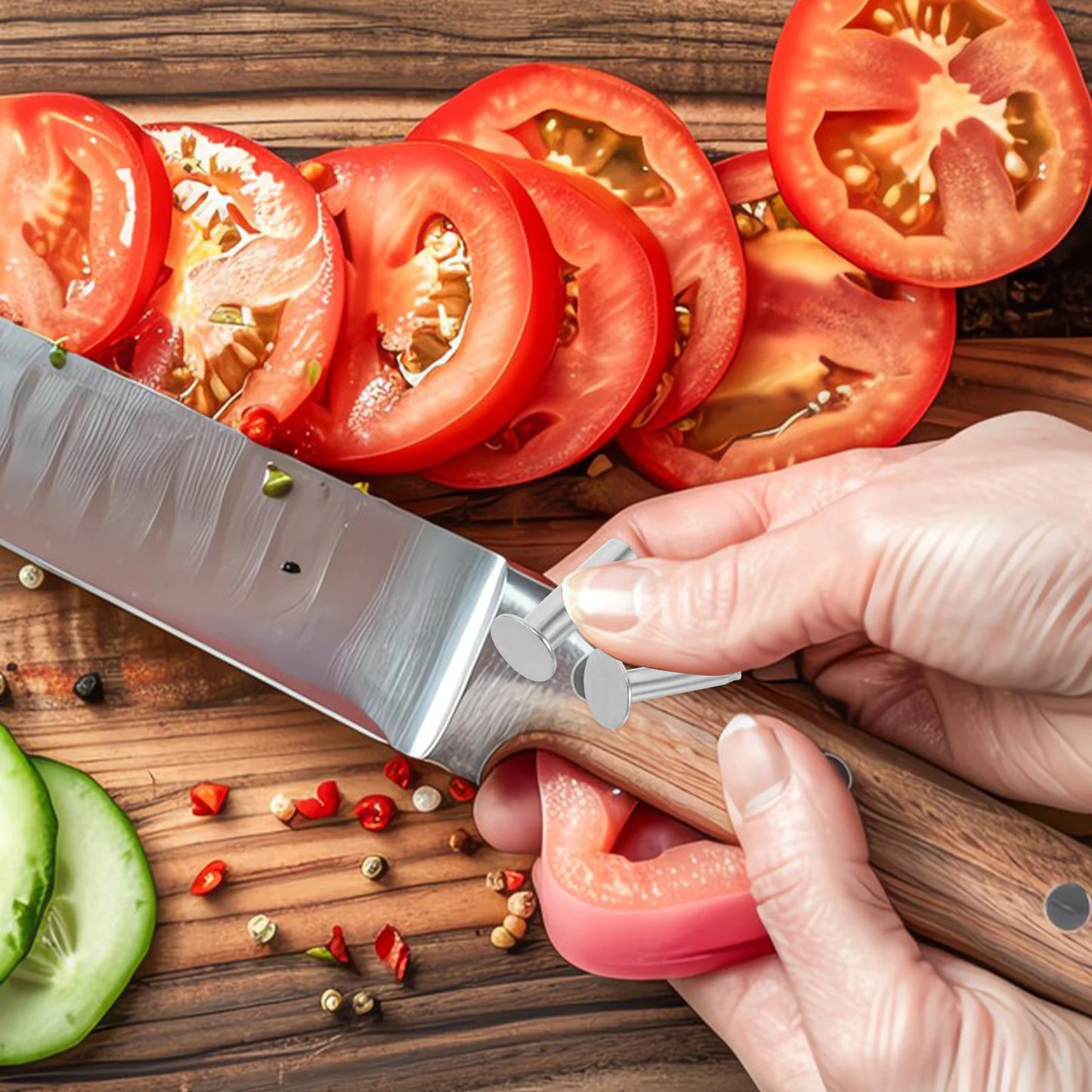 4 Pairs Kitchen Knife Handle Rivets Diy Knife Handle Fixing For Wooden Grip Repair Replacement Fasteners for Fixing Blade Knife Peaceful Pleasures Health and Wellness
