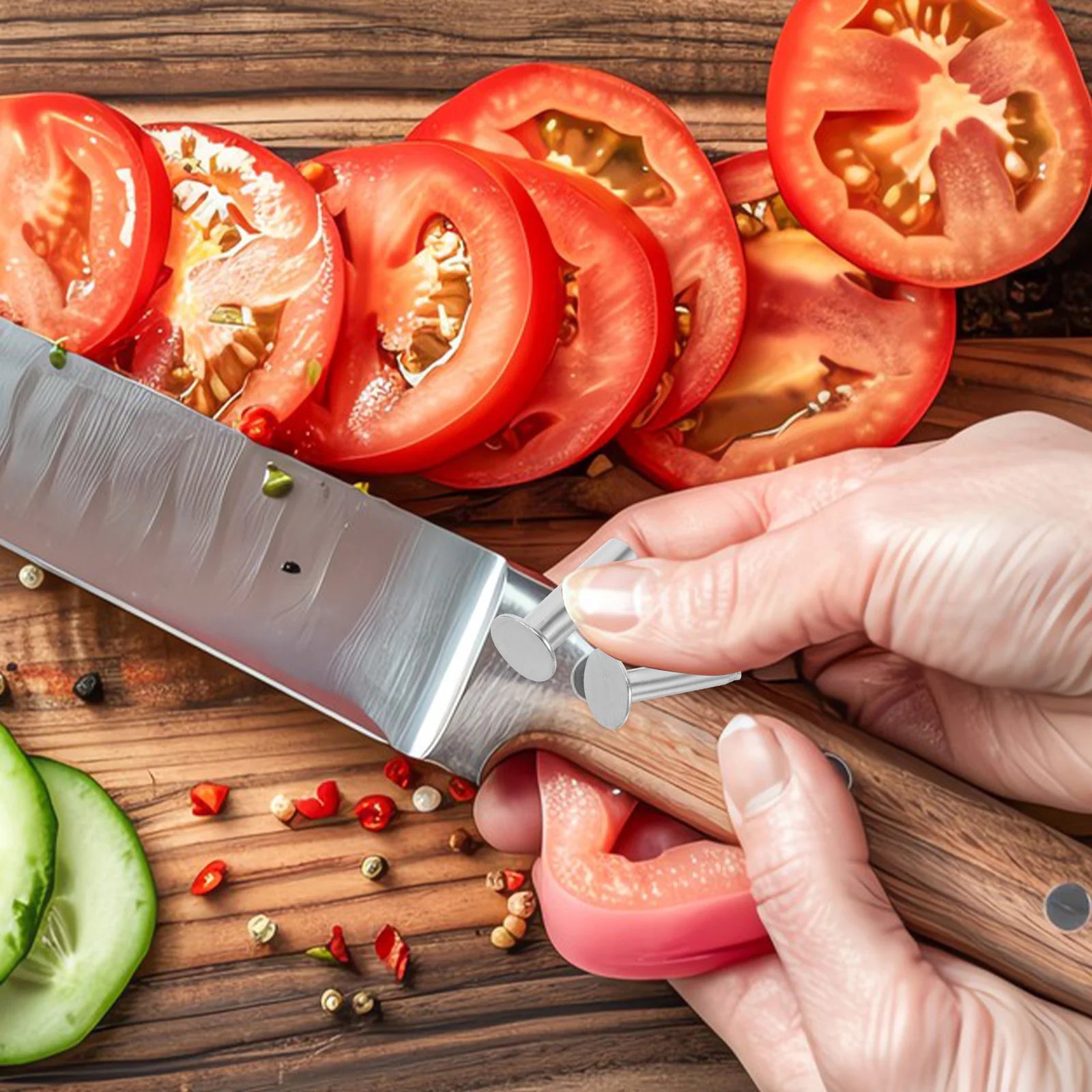 4 Pairs Kitchen Knife Handle Rivets Diy Knife Handle Fixing For Wooden Grip Repair Replacement Fasteners for Fixing Blade Knife Peaceful Pleasures Health and Wellness