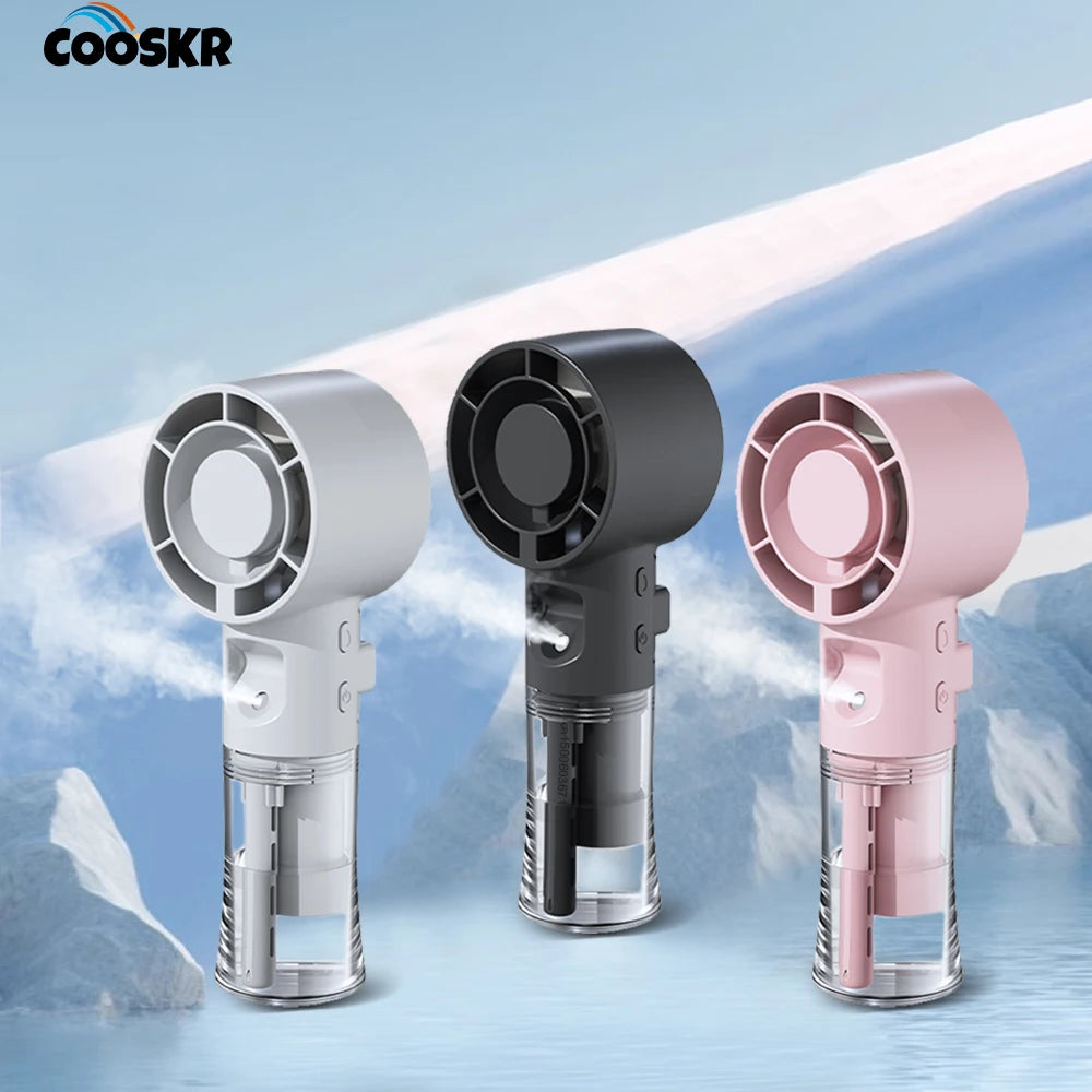 Portable Water Mist Fan Rechargeable Handheld Humidifier Fan 4 Wind Speed Air Cooler Fan Personal Small Pocket Water Spray Fan Peaceful Pleasures Health and Wellness
