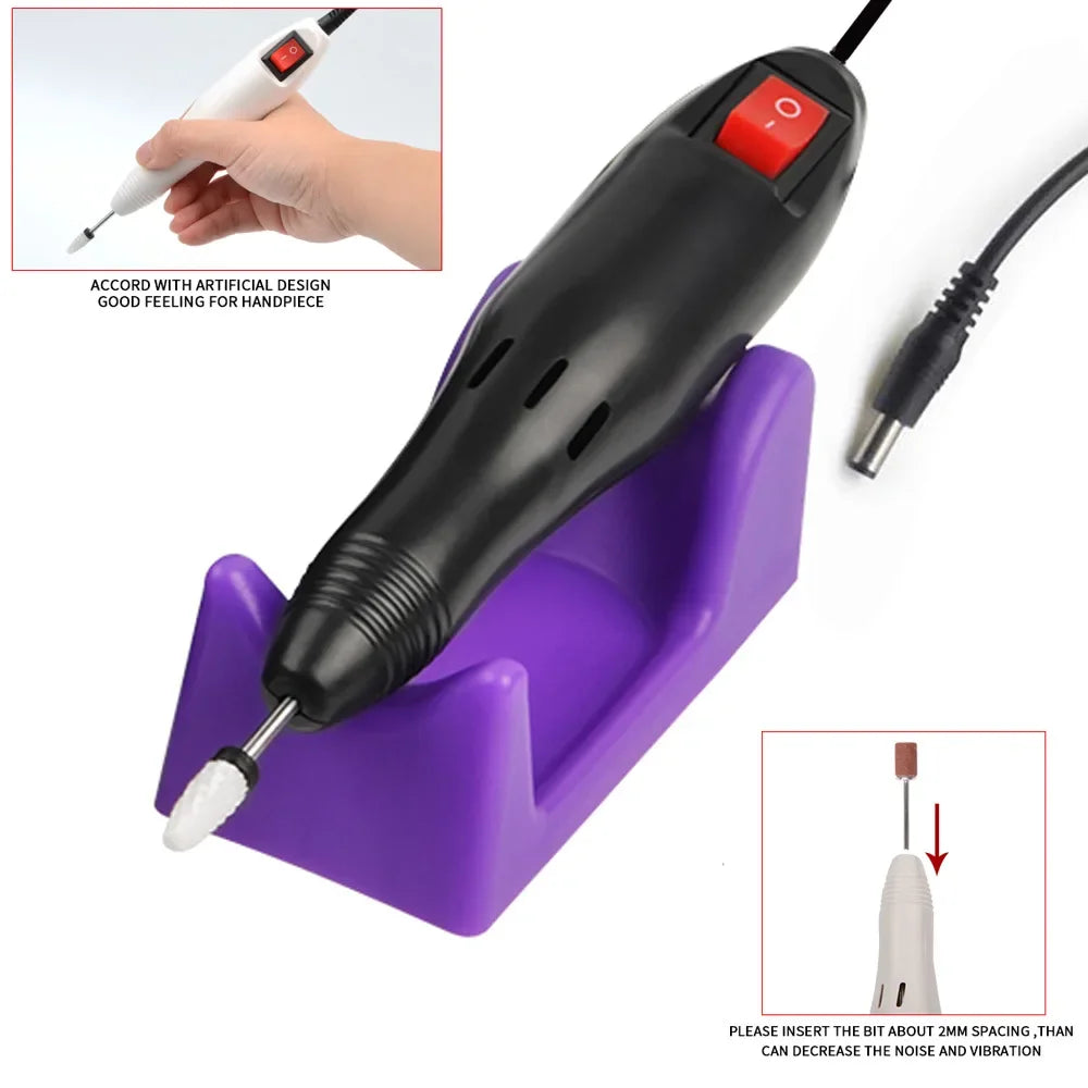 20000 RPM Electric Nail Drill Handpiece Pen | Pro Manicure Tool