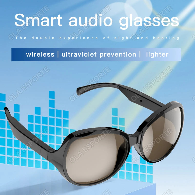 F07 Bluetooth Glasses With Music IP4 Waterproof Uv400 Wireless Stereo Polarizing Bezel Fishing Polarized Men's Sunglasses Sports Peaceful Pleasures Health and Wellness